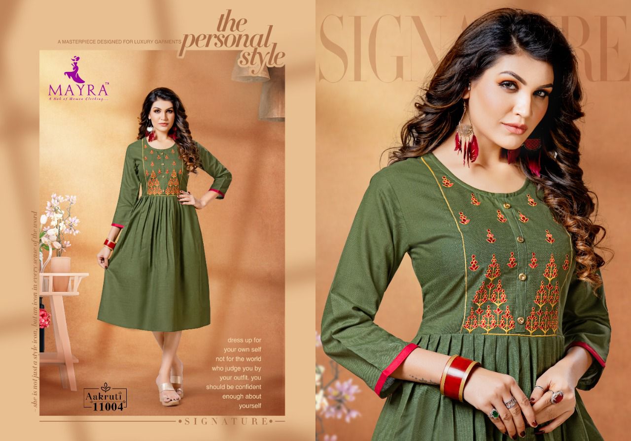 Mayra Aakruti Fancy Heavy Ethnic Wear Latest Designer Kurti Collection